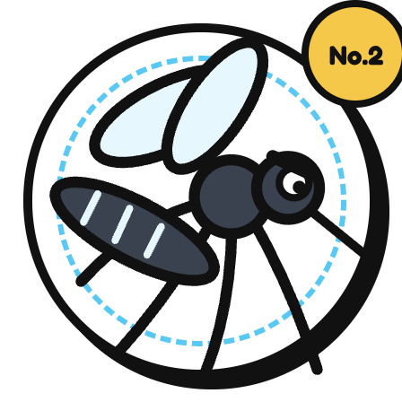 Mosquitoes illustrated pest badge