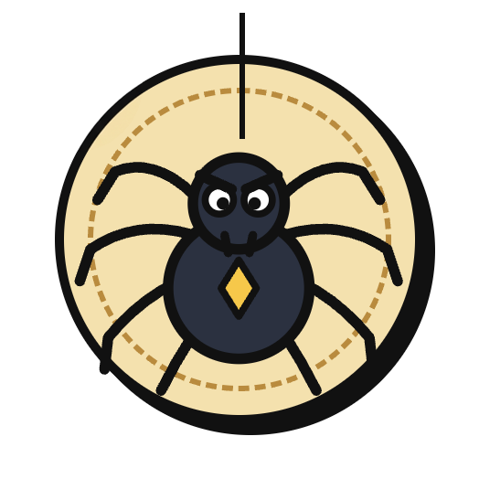 Spiders illustrated pest badge