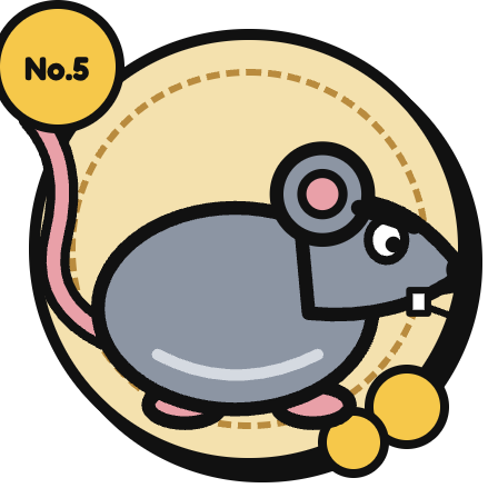 Rodents illustrated pest badge